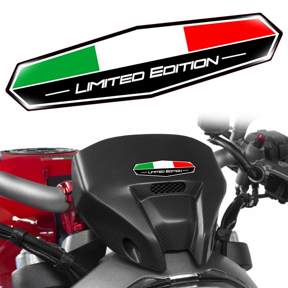 สติกเกอร์สะท้อนแสง ลายธงอิตาลี 3D สําหรับติดตกแต่งรถยนต์ Ducati Bebelli Aprilia RSV4 1 คู่