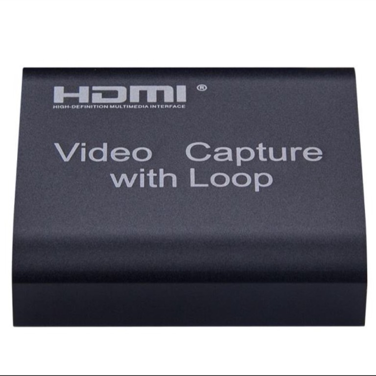 Video Capture Card with Loop Out HDMI to HDMI 1080P USB 2.0 Plug and Play for Live Video