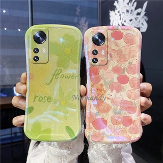 เคสโทรศัพท์ 2022 New Casing for Xiaomi Mi 12 Pro / Mi 11 Lite 5 G NE / Redmi Note 11s / 11 Pro+ Plus 5G Phone Case Small Waist Creativity Romantic Flowers Pattern TPU Softcase Shockproof Cover เคส