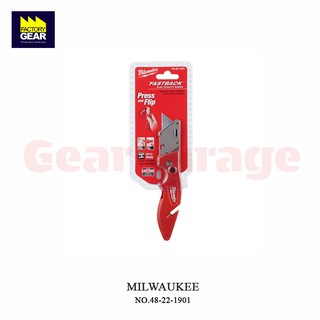 MILWAUKEE NO.48-22-1901 Heavy-Duty Utility Knife Fastback มีดพับอเนกประสงค์ Factory Gear By Gear Garage