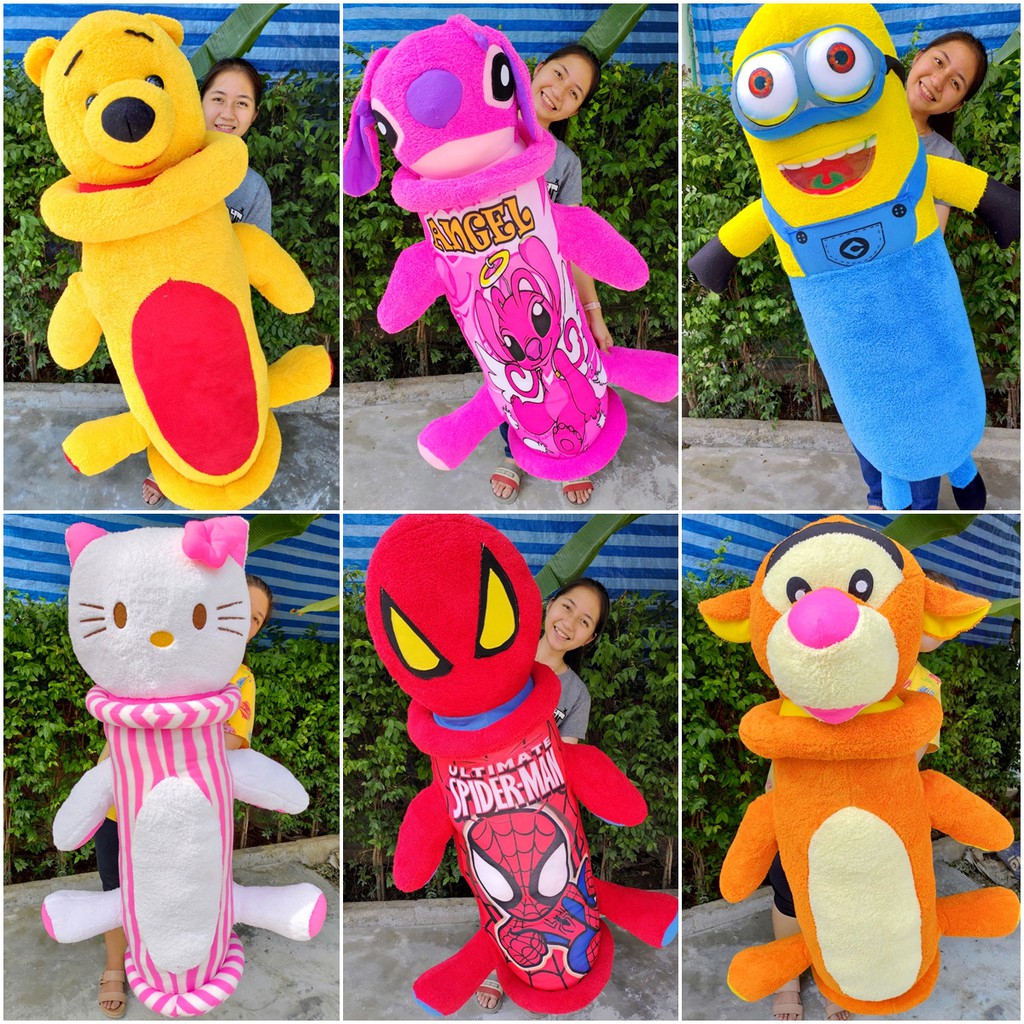 ตุ๊กตาหมอนข้างนุ่ม XXL ขนาดจัมโบ้ 1️⃣2️⃣0️⃣ ซม. ลายน่ารักนอนกอดฟิน!   ใหญ่จริงนุ่มจริง เต็มกอด ❤