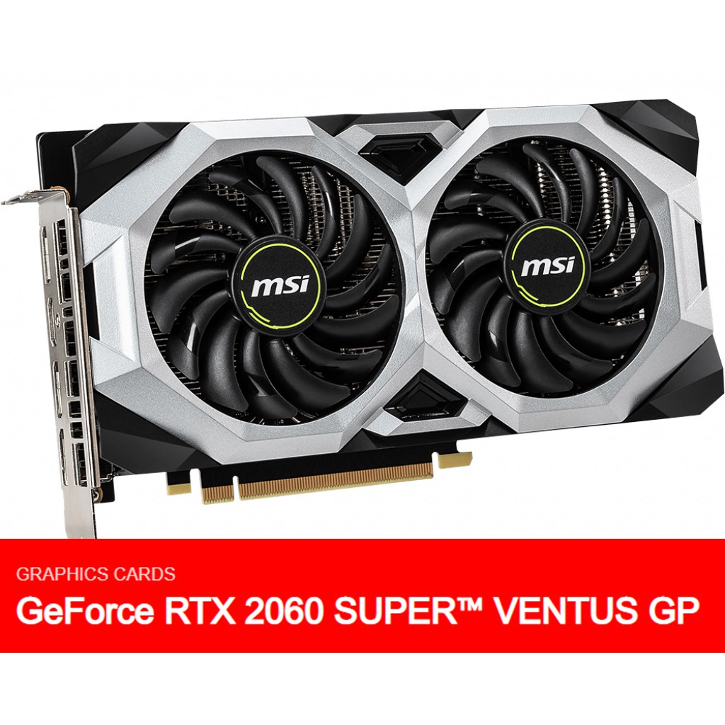 VGA MSI GeForce RTX 2060 SUPER 8GB VENTUS (BULK pack) 3Y (mining = RTX 3060 = CMP 40 HX )