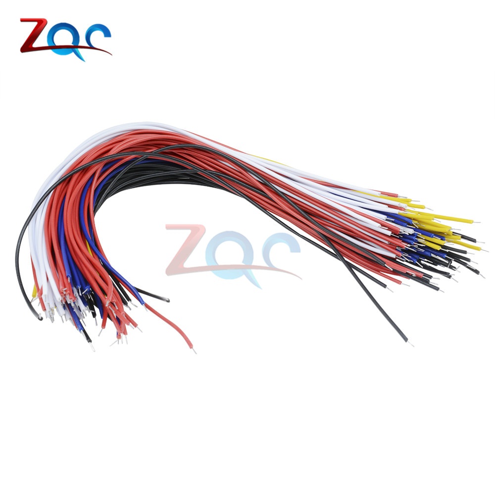 100pcs/lot Tin-Plated Breadboard PCB Solder Cable 26AWG 20 ซม.Fly Jumper Wire Cable Tin Conductor Wires 1007-26AWG Connector Wire