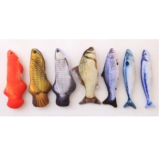 AL-106 ตุ๊กตาแคทนิป ปลาแคทนิป ของเล่นแมว ปลาแมว แคตนิป Cat Fish Toy ขนาด 20 ซม. ของเล่นแมวไม่มีมอเตอร์ 🔥 พร้อมส่ง 🔥