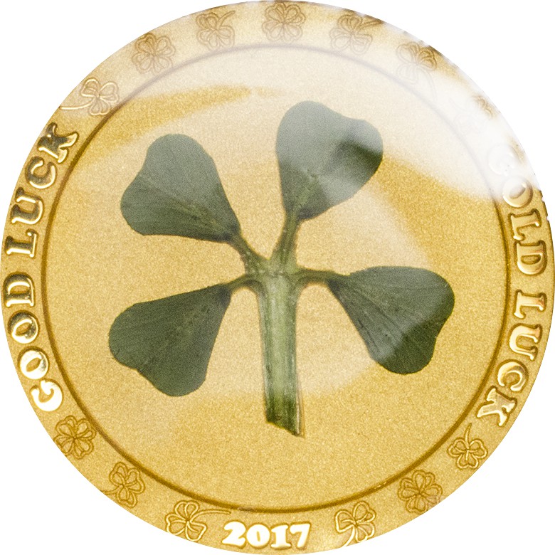 2017 CIT - FOUR LEAF CLOVER 1g GOLD PROOF COIN