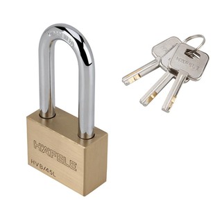 กุญแจลูกปืน HAFELE 482.01.983 45 มม. สีทองเหลือง HAFELE 45 mm. 482.01.983 Brass PADLOCK