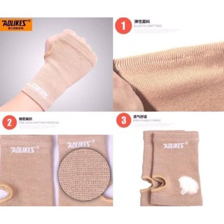 AQLIKES FABRIC WRIST SUPPORT ผ้าสวมข้อมือลดปวดระหว่างข้อมือ เนื้อผ้ายืดใส่สบาย ระบายอากาศ ใช้คู่กับครีมน้ำมันแก้ปวดได้ จ