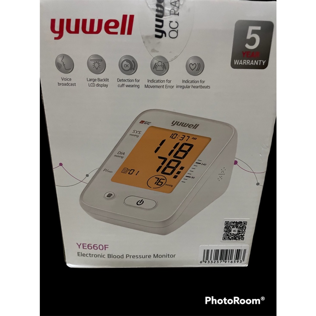 เครื่องวัดความดัน ยี่ห้อ YUWELL รุ่น YE660F