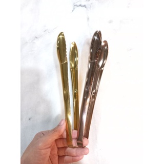 Ice tongs ที่คีบน้ำเเข็งสีทอง ที่คีบน้ำเเข็งสีโรสโกลล์ ที่คีบน้ำเเข็งก้ามปู ที่คีบใหญ่23cm.