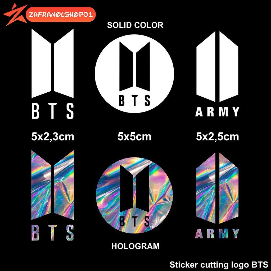 สติ๊กเกอร์ตัด โลโก้ BTS ARMY ติดกระจกรถยนต์ ติดตัวรถ