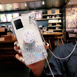 เคสโทรศัพท์ Vivo Y33T Y21 y33s Y21S Soft Silicone sky stand casing Vivo Y33T with strap