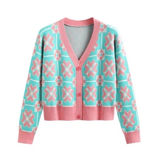 [𝗣𝗥𝗘-𝗢𝗥𝗗𝗘𝗥]💢 Flower basic cardigan เสื้อคาร์ดิแกนลายคลาสสิค