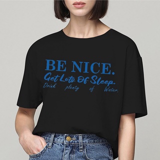 เสื้อผู้หญิง/เสื้อยืดผู้ชาย Be Nice Inspirational Quotes Harajuku Tumblr น่ารักขนาดใหญ่เสื้อหญิง Grunge Aesthetic Graphi