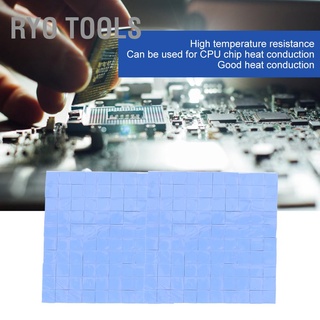 Ryo Tools 2Pcs Thermal Silicone Heatsink Pad for CPU Cooling Conductive Cooler 100 x 1mm