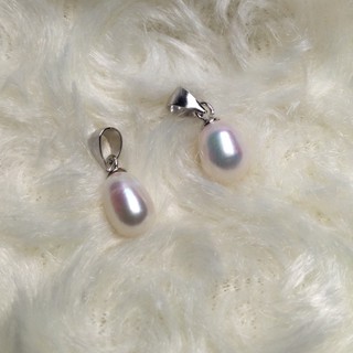 จี้ไข่มุกแท้ทรงหยดน้ำ ตัวเรือนเงิน925แท้ จี้มุก มี3สี จี้ไข่มุกแท้ FreshWaterPearl Pendant Silver925 สินค้าพร้อมส่ง