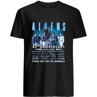 แขนสั้นcrew neckเสื้อยืด พิมพ์ลาย Aliens ครบรอบ 42 ปี Sci-Fi Action Movie Ellen Ripley Bishop Carter Jedi ของขวัญ สําหรั