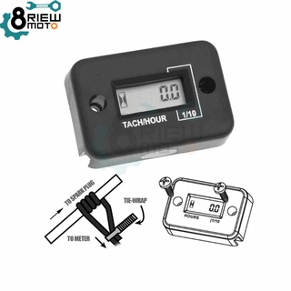 มิเตอร์ วัดรอบ วัดชั่วโมง TACH/HOUR METER อบเครื่องยนต์หน้าจอ LCD ดิจิตอล กันน้ำ สำหรับ มอเตอร์ไซค์ เรือ เจ็ทสกี ATV