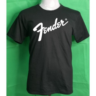 [100% Cotton] เสื้อยืดลําลอง ผ้าฝ้าย 100% แขนสั้น พิมพ์ลาย Fender Guitar สีดํา พลัสไซซ์ XS-3XL ของขวัญวันเกิด สําหรับผู้