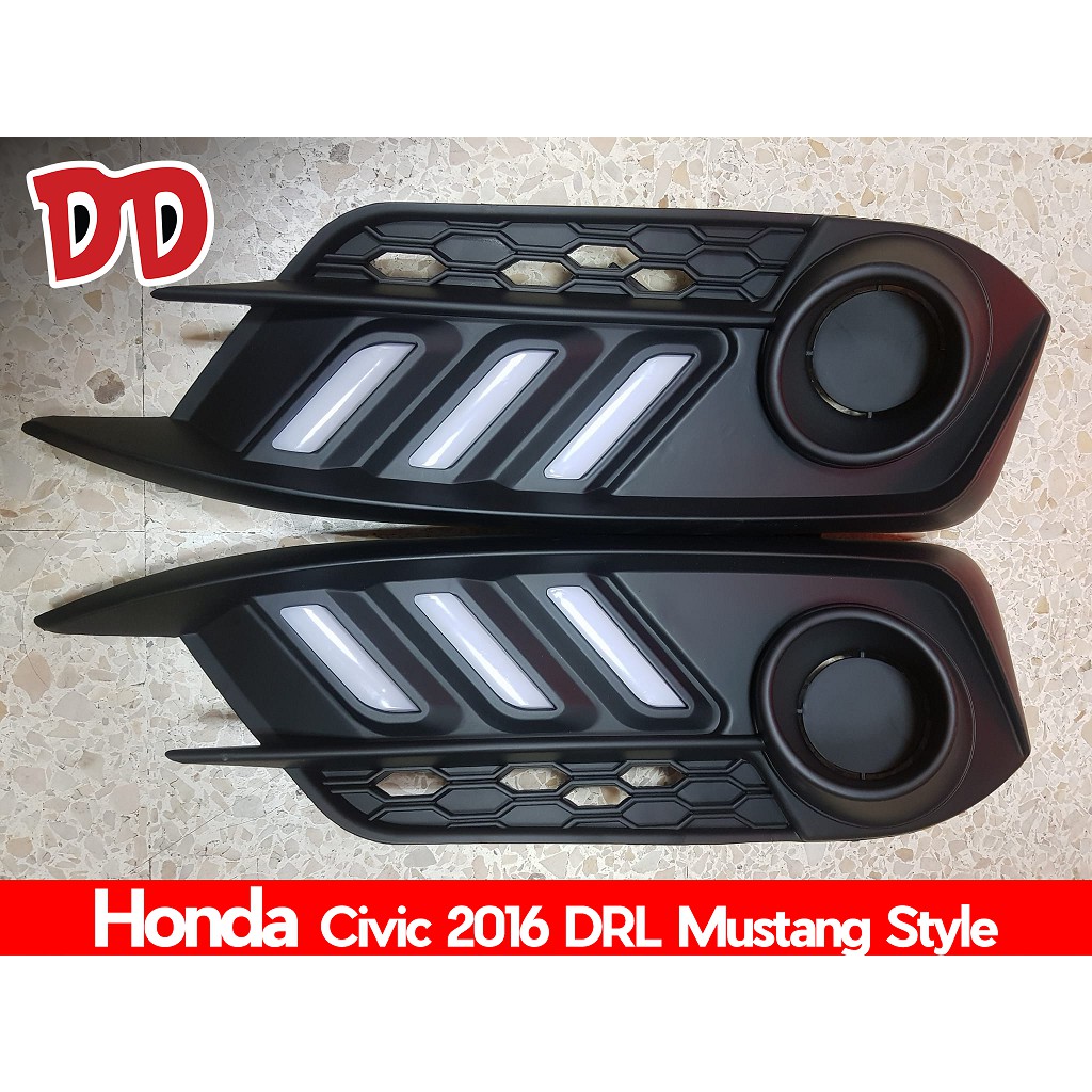 เดไลท์ Daylight DRL civic 2016 2017 2018 FC ลาย Mustang มีไฟเลี้ยว