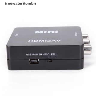 (Tt) อะแดปเตอร์แปลงวิดีโอ HDMI เป็น RCA AV CVBS HD 1080P Mini HDMI2AV