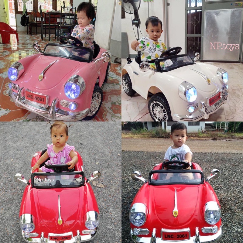 🔥พร้อมส่งด่วน🔥รถแบตเตอรี่เด็กนั่ง ทรงรถคลาสสิคขนาดขนาด2มอเตอร์ NP.220