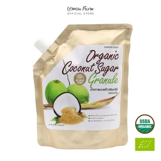 น้ำตาลมะพร้าว Organic ชนิดเกล็ด Low GI 450 g Lemon Farm เลมอนฟาร์ม
