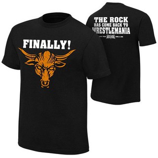 The Rock "Finally!" WrestleMania 32 T-Shirtสามารถปรับแต่งได้