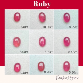 RBB012 Ruby พลอยทับทิมเผาใหม่ ไซต์ทำหัวแหวน พลอยแท้100%