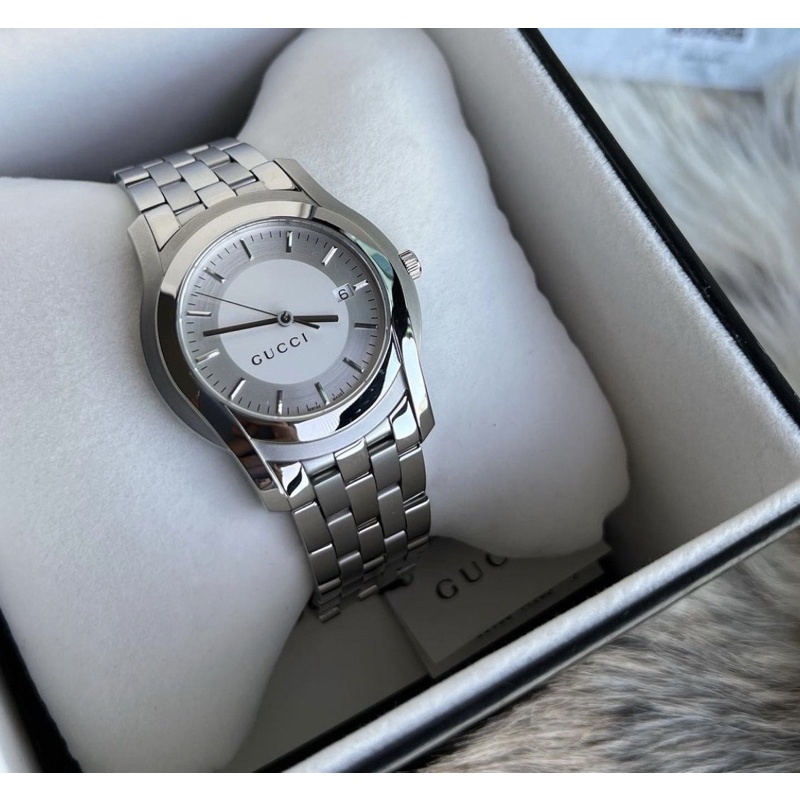 Gucci 5500XL Silver Dial Date