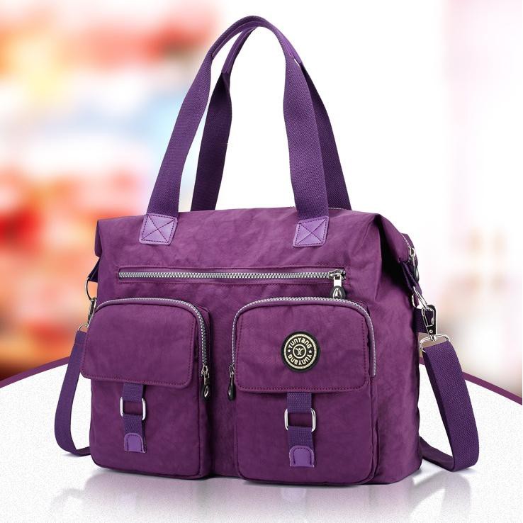 Korea Best Style กระเป๋าสะพายข้างสะพายได้ไหล่ ผ้ากันน้ำ ไซส์ L รุ่น SPPL001(เลือกสีได้)