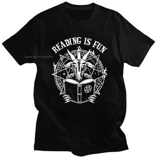 [S-5XL] ขายดี เสื้อยืดลําลอง แขนสั้น พิมพ์ลาย Demon Geeks Reading Is Fun ใส่สบาย สี่ฤดูกาล สไตล์สตรีท