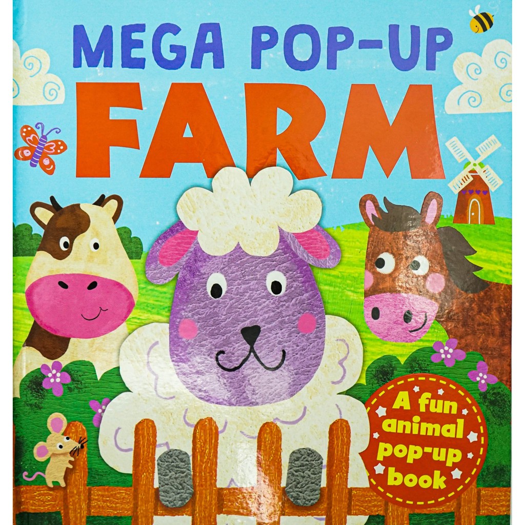 Mega Pop-Up Farm หนังสือเด็ก หนังสือภาษาอังกฤษ พ็อปอัป ปกแข็ง บอร์ดบุ๊ค Board Book ฟาร์ม #07819 {Iglobooks} [X]