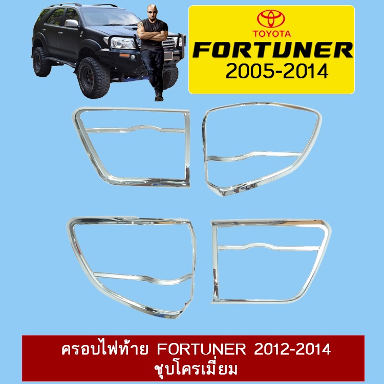 ครอบไฟท้าย Fortuner 2012-2014 ชุบโครเมี่ยม