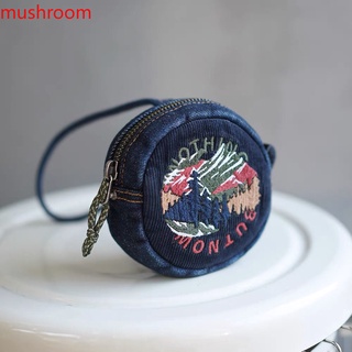 เคสหูฟัง ผ้ายีน จี้รูปแมว ป่าสีฟ้า ขนาดเล็ก สําหรับ airpods