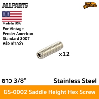 Allparts GS-0002 Saddle Height Stainless Steel Screw for Fender American Standard 2007/older น็อตตัวหนอน Made in USA