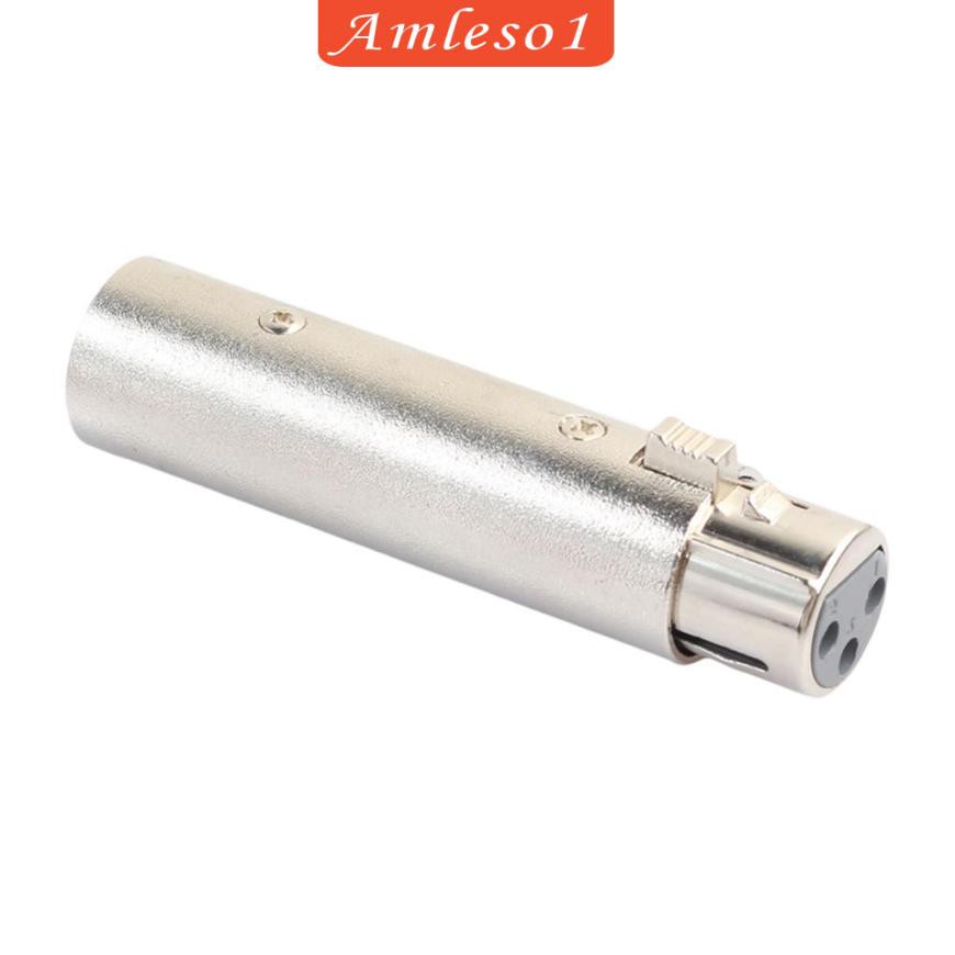 ( Amleso1 ) 3 Pin Xlr Audio Video Male To Female อะแดปเตอร์เชื่อมต่อสายเคเบิ้ล