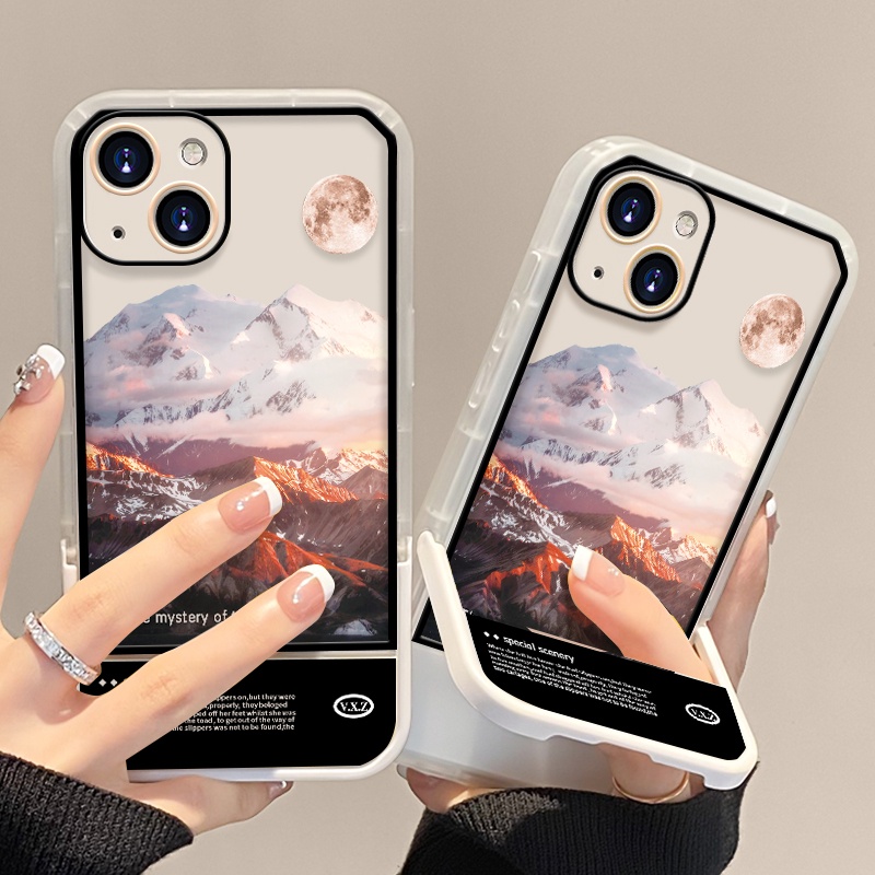 เคสโทรศัพท์มือถือแบบนิ่ม ใส พร้อมที่ตั้งวาง สําหรับ ไอโฟน 11 13 12 Pro MAX X XR XS MAX 8 7 Plus 6 6S