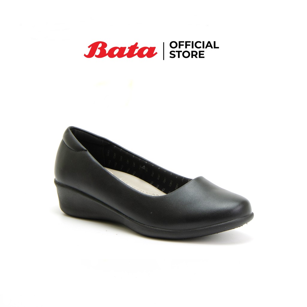 *Best Seller* Bata COMFIT รองเท้าคัทชูแบบสวม ส้นแบน รองรับน้ำหนักเท้าได้ดี สูง 1 นิ้ว สำหรับผู้หญิง สีดำ รหัส 6516177