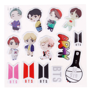 สติ๊กเกอร์ pvc ลายการ์ตูน kpop bts 3d