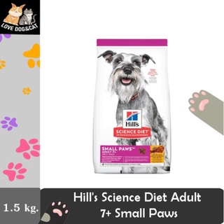 Hill’s Adult 7+ Small Paws 1.5kg Adult 7+ Small Paws 1.5kg . อาหารสุนัขสูงอายุ พันธุ์เล็กและทอยส์ ขนาด 1.5 กก.