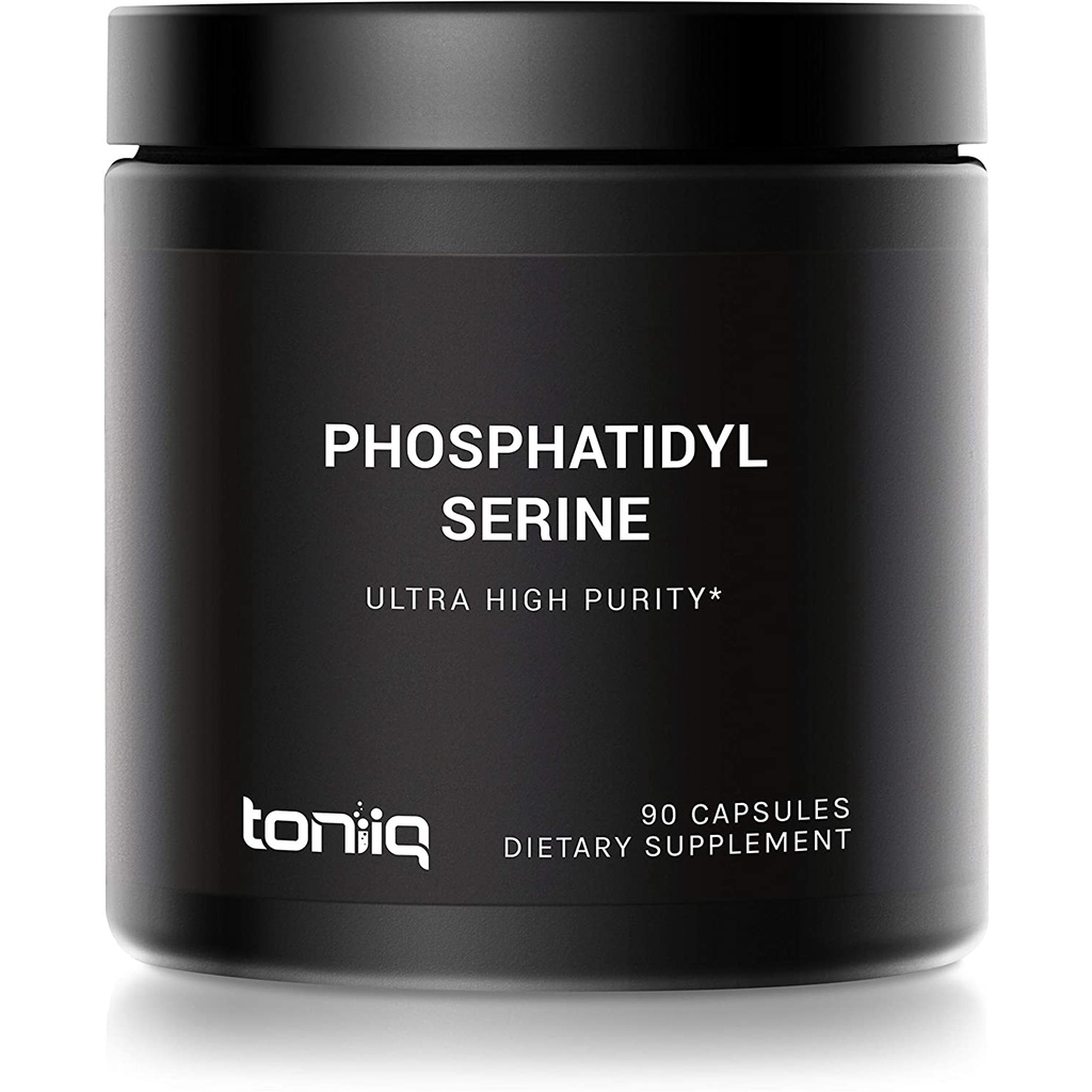 Toniiq Phosphatidyl serine Ultra High Purity 90 Capsules exp.08/2025 บริสุทธิ์สูงจากอิตาลี รักษาความจำ บำรุงสมอง