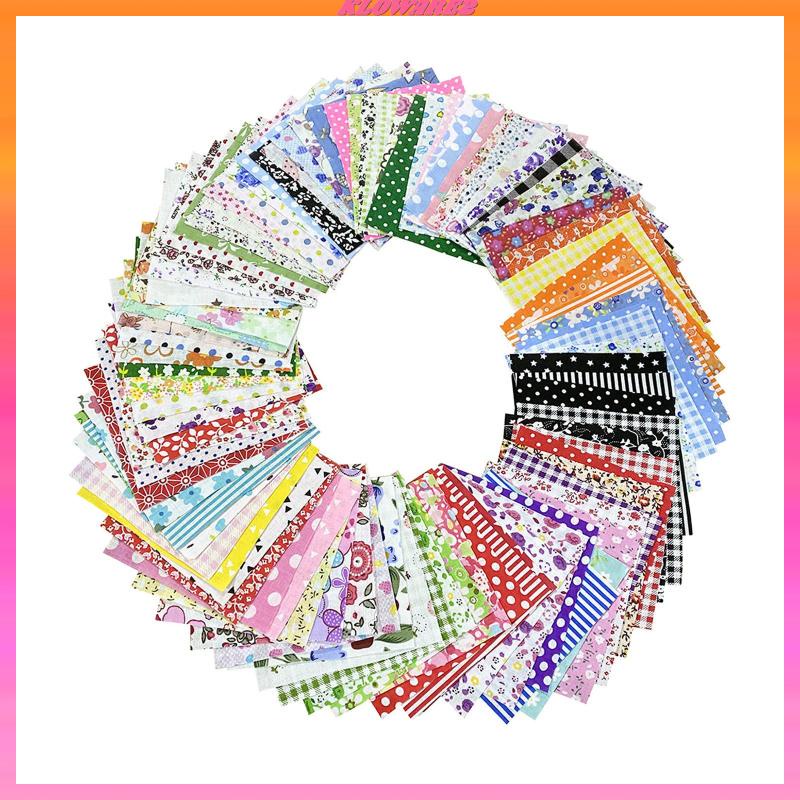 [READY] 100 Pieces Quilting Fabric Fat Quarters Fabric Bundles for DIY Scrapbooking #3