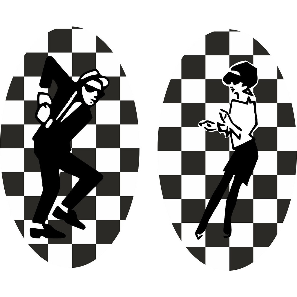 X2 SKA BOY GIRL LARGE SCOOTER CAR CAMPER WINDOW BUMPER สติ๊กเกอร์ DECAL