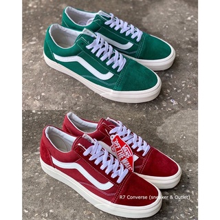 🚩 [พร้อมส่ง]  Old Skool Style 36 Retro Sport Green and Red สีเขียว,สีแดง สินค้าพร้อมกล่อง มีเก็บปลายทาง