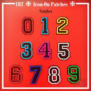 ☸ Colorful Number Patch ☸ แผ่นป้ายลายตัวเลขหลากสี 1 ชิ้น DIY