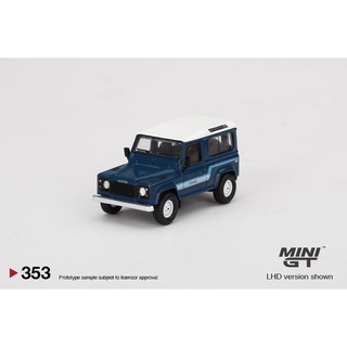 MINI GT 1/64 No.353 Land Rover Defender 90 County Wagon Stratos Blue