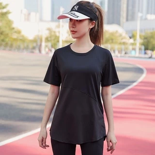 (4XL-XL) เสื้อออกกําลังกายผู้หญิงไซส์ใหญ่ คนอ้วน สาวอวบ ใส่วิ่ง โยคะ เล่นกีฬา รอบอก 52" 49" สีโอลด์โรส iRunmall #SH46
