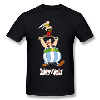 ใหม่ เสื้อยืดลําลอง แขนสั้น พิมพ์ลาย Asterix And Obelix 3 มิติ สไตล์คลาสสิก สําหรับผู้ชาย และผู้หญิง