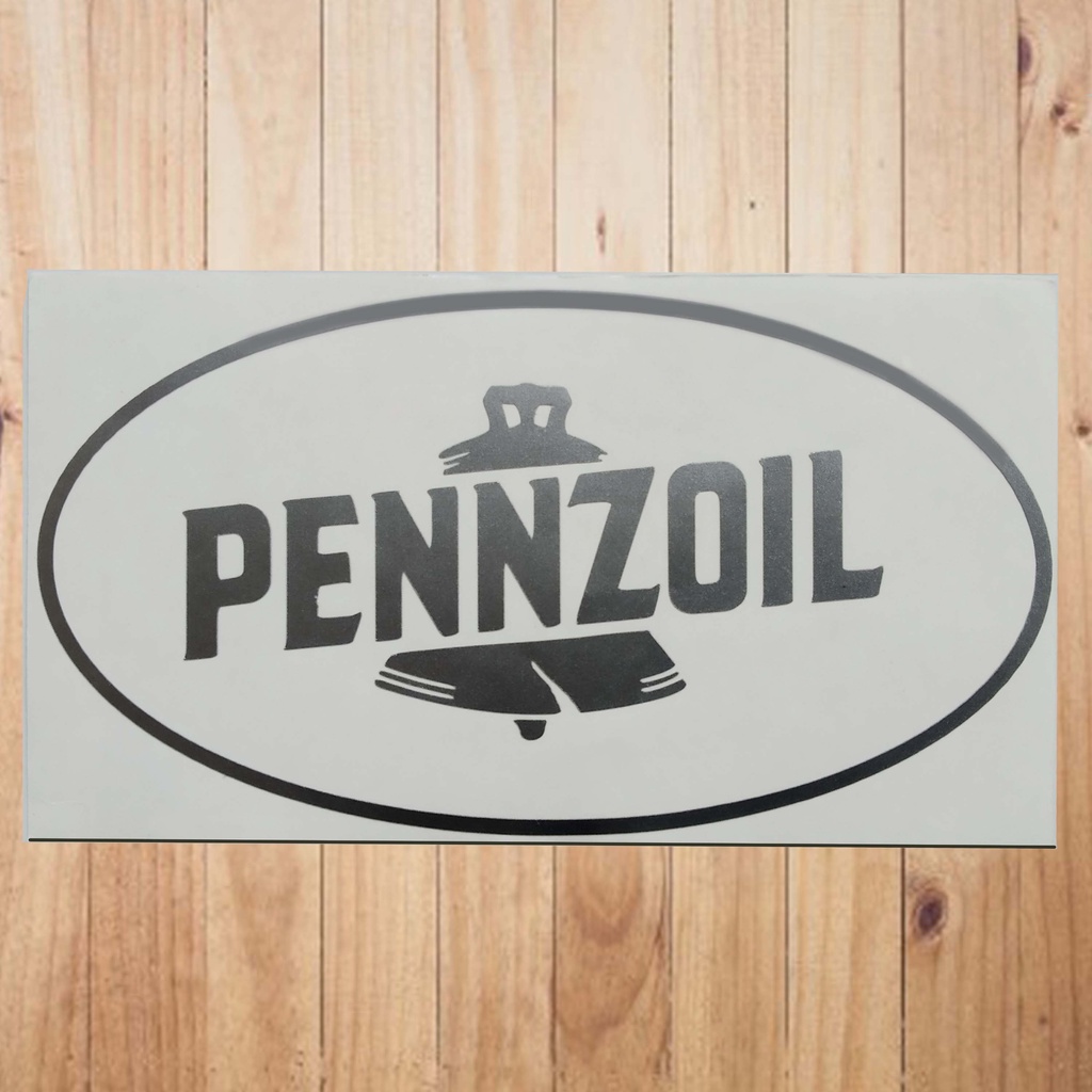 Pennzoil Grey Text and Line NA Sticker