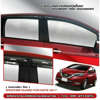 NISSAN NOTE 2016 คิ้วกันสาดประตู สีดำ (4ชิ้น) สกรีน / เสาแปะข้างสเเตนเลส (4ชิ้น) / ครอบฝาปิดถังน้ำมัน - ประดับยนต์ ชุดแต